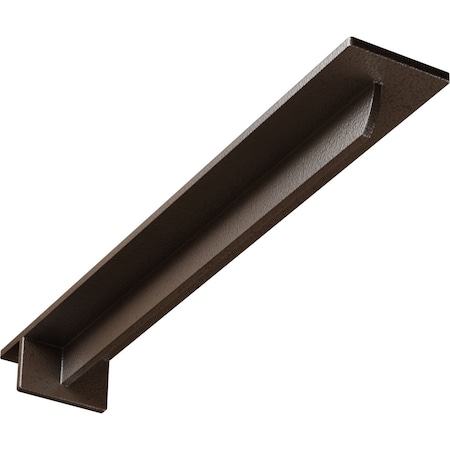 Ekena Millwork Heaton Hidden Support Steel Bracket w/ 16" Support Depth, Hammered Brown 3"W x 20"D x 2"H BKTM03X20X02HEHBR